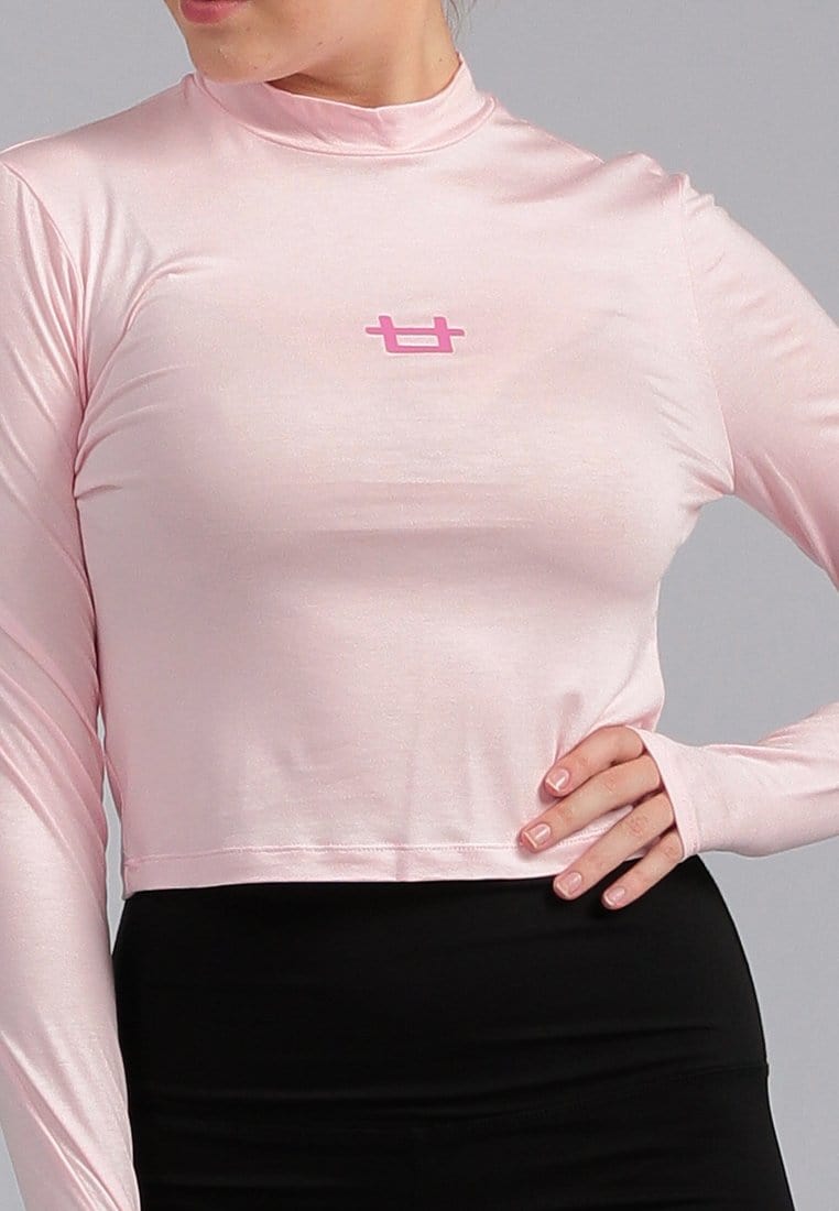 Third Day LTD89 TNLS Turtle Neck Long Sleeve Wanita Logo Pink