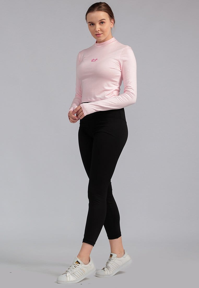 Third Day LTD89 TNLS Turtle Neck Long Sleeve Wanita Logo Pink