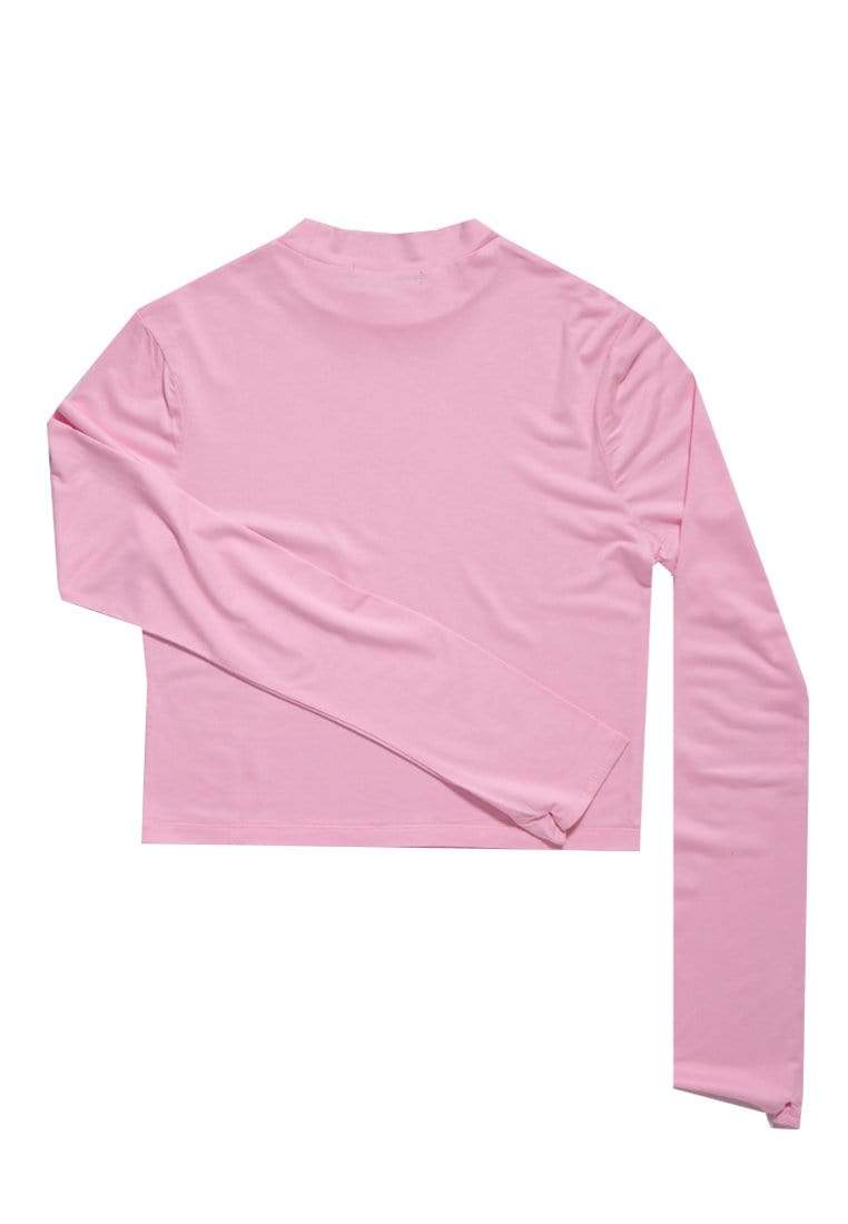 Third Day LTD89 TNLS Turtle Neck Long Sleeve Wanita Logo Pink