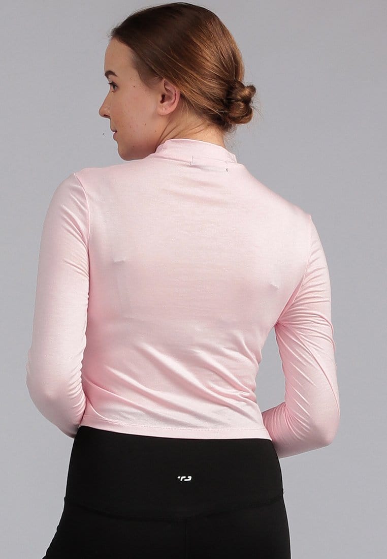 Third Day LTD89 TNLS Turtle Neck Long Sleeve Wanita Logo Pink