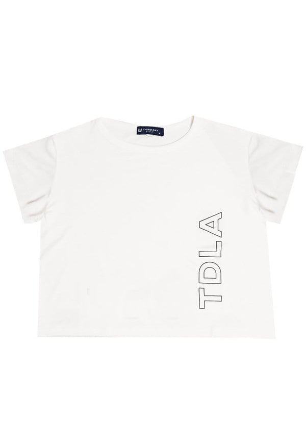 Third Day LTD94 RCP Crop Top Loose tdla Outline Ver Putih