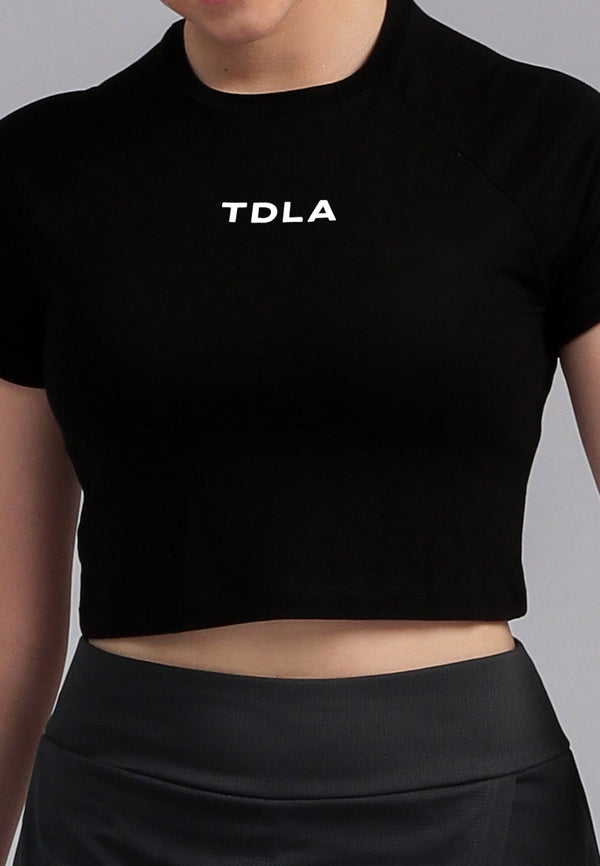 Third Day LTE04 STCP Crop Top TDLA Hitam Kaos Casual Wanita