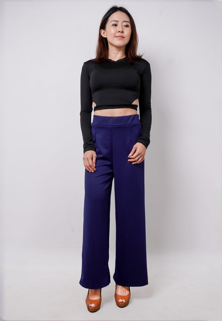 Third Day LTE06 TDLA CRH Crop Long Sleeve Wanita Polos Hitam