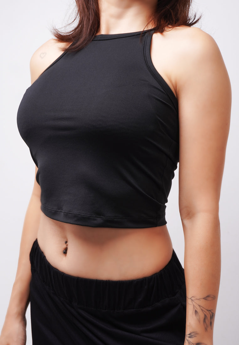 Third Day LTE07 TDLA TUV Tanktop Crop Wanita Polos Hitam