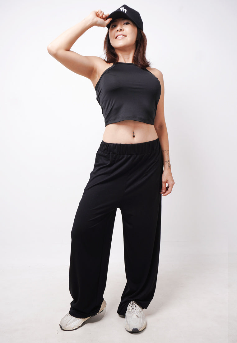 Third Day LTE07 TDLA TUV Tanktop Crop Wanita Polos Hitam