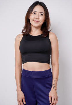 Third Day LTE19 TDLA CRTK Crop Tanktop Casual Wanita Polos Black