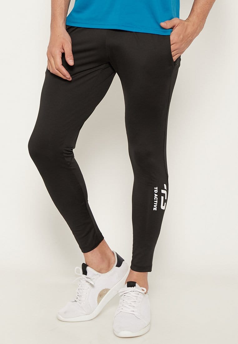 Td Active MB055 on calf zip legging olahraga pria black