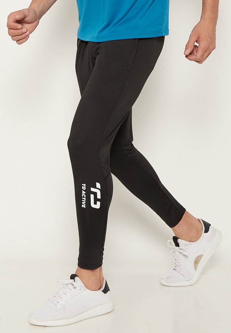 Td Active MB055 on calf zip legging olahraga pria black