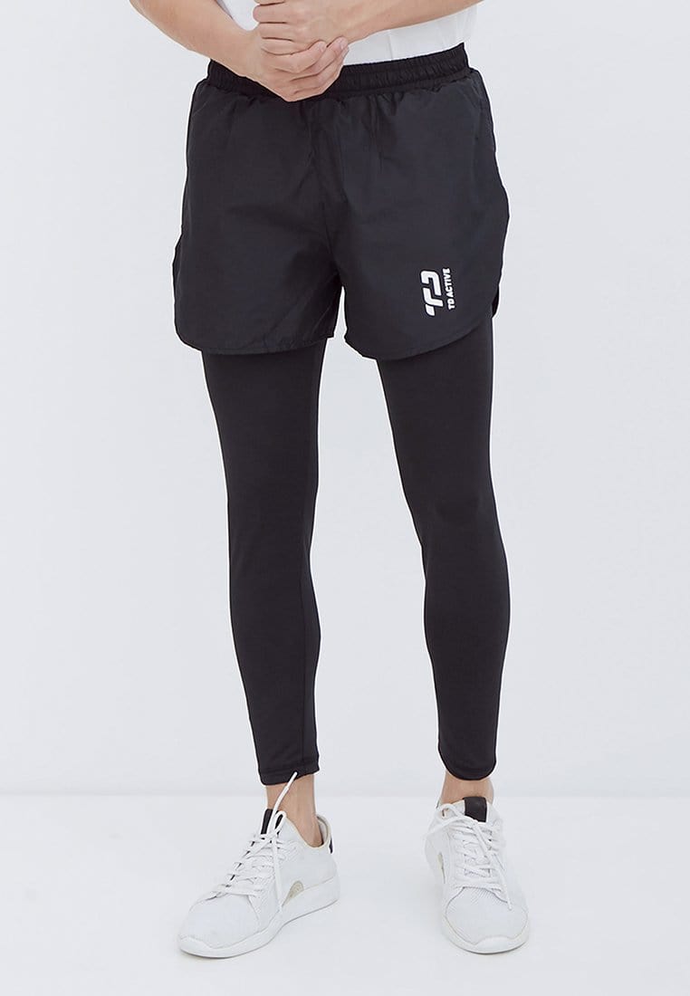 Td Active MB084 Legging-Short Men 2-In-1 Hitam