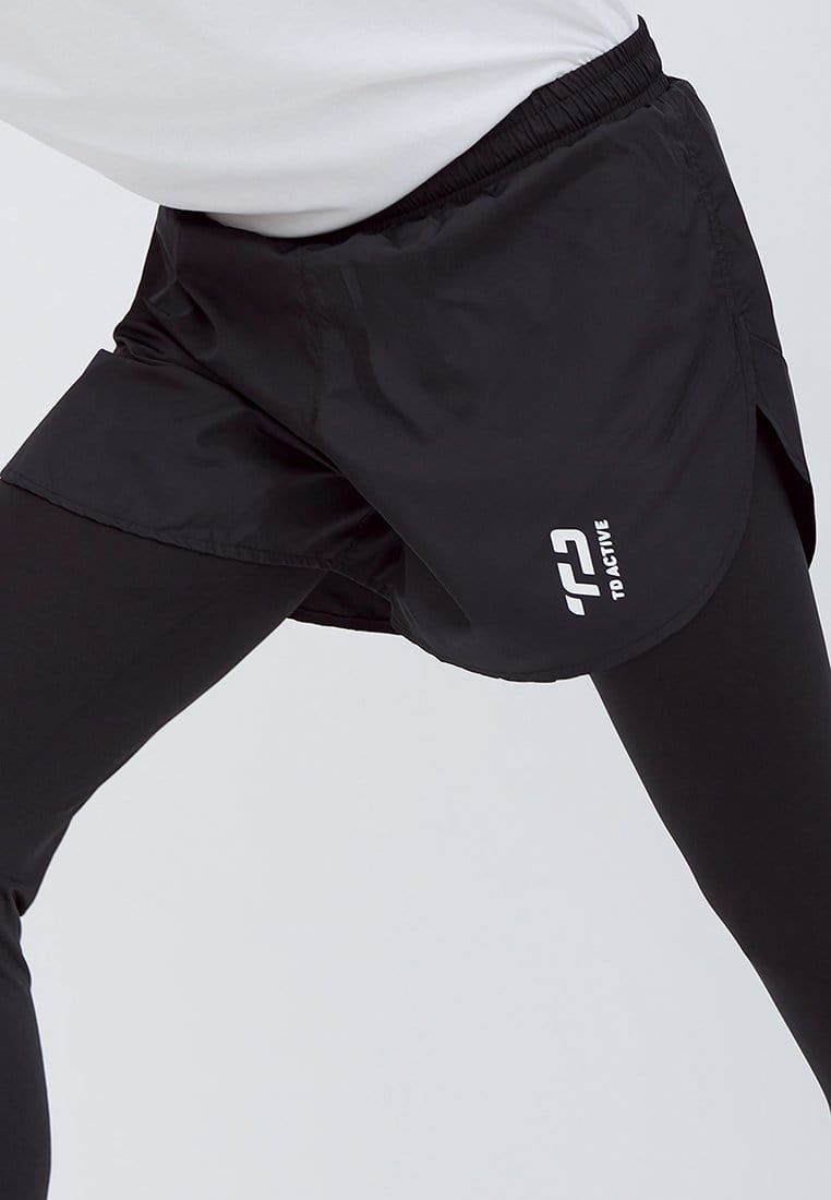 Td Active MB084 Legging-Short Men 2-In-1 Hitam