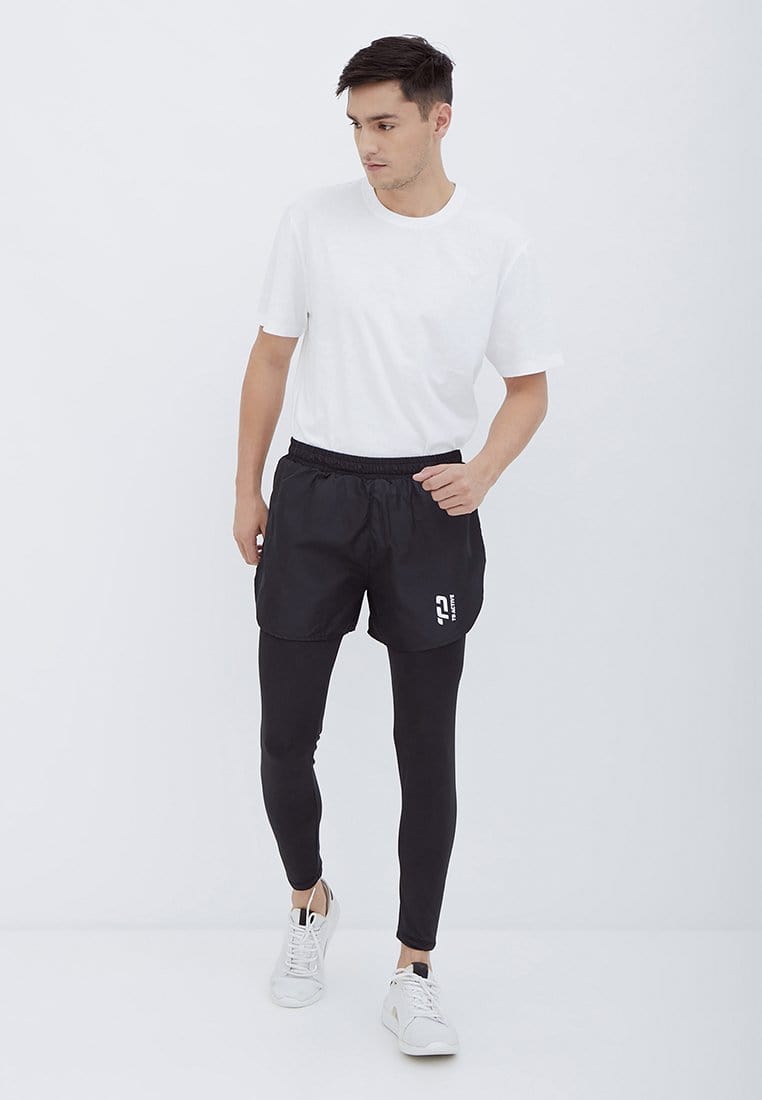 Td Active MB084 Legging-Short Men 2-In-1 Hitam