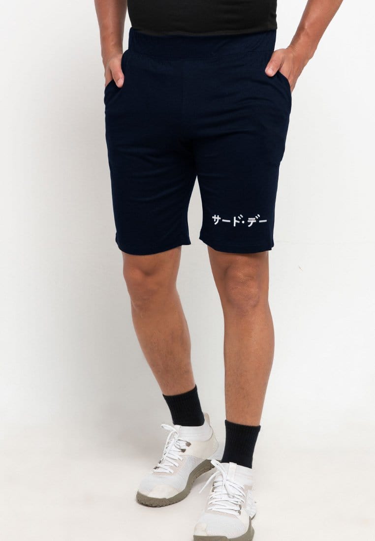 Third Day MC004 Instacool Pyjama Celana Pendek Shorts Navy Katakana