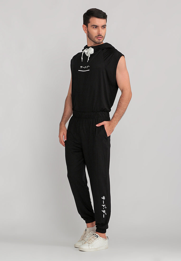 Third Day MC015 Instacool Pyjama Celana Panjang Jogger Hitam Katakana Calf