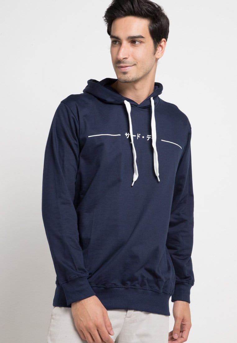 MO118D hoodies katakana single line nv Hoodie Navy