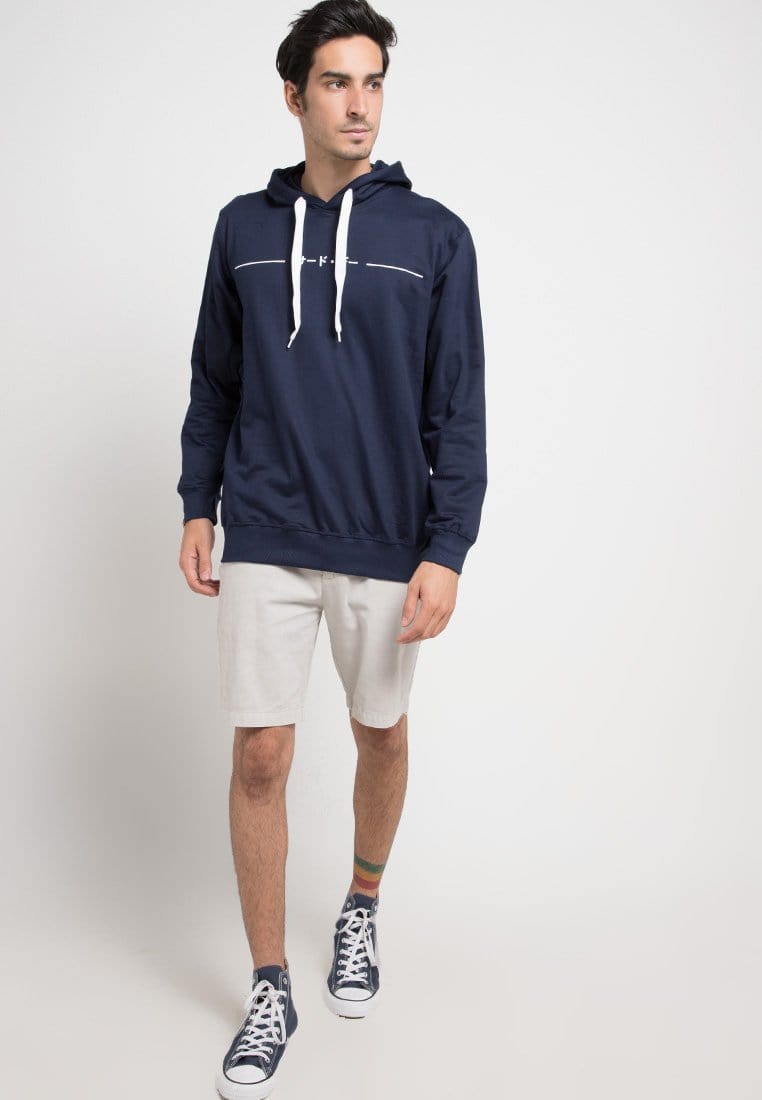 MO118D hoodies katakana single line nv Hoodie Navy