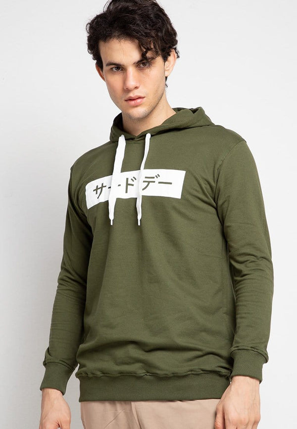 Third Day MO157 hoodies invert katakana hijau army