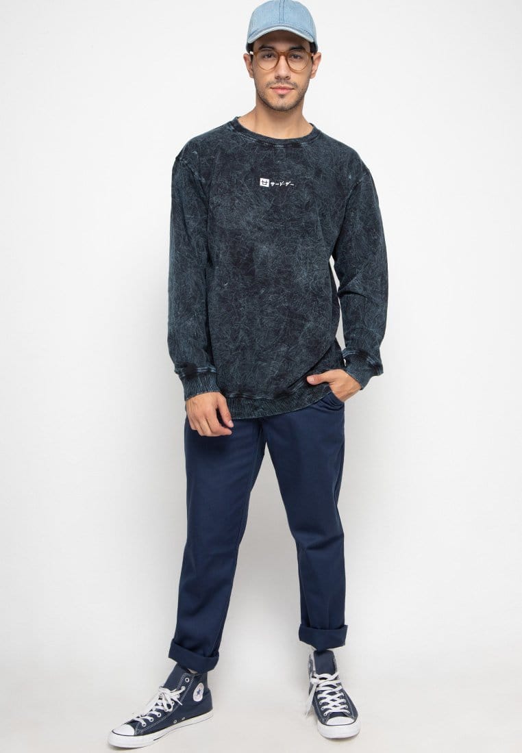 Third Day MO165 wash sweater nlogo navy