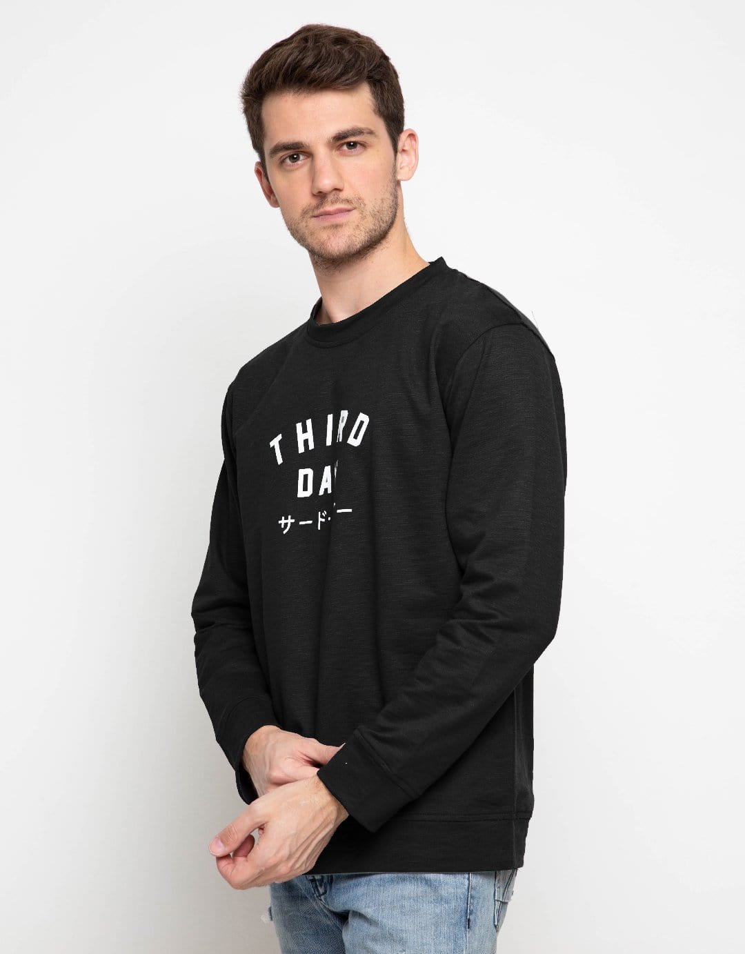 Third Day MOA01 Sweater Td Simple Black Men