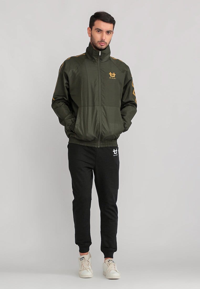 Third Day MOA31 Jaket Sporty Parka Pria Parasit Third Day Zigzag Green Army Gold