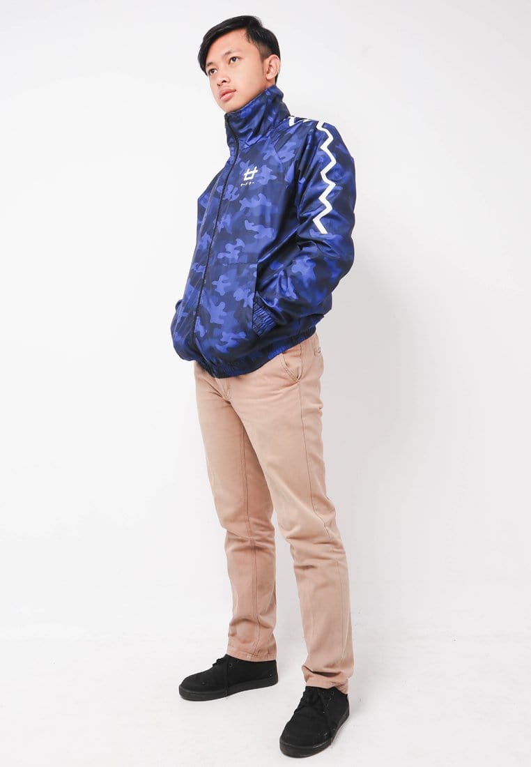 Third Day MOA33 Jaket Sporty Parka Pria Parasit Zigzag Camo Loreng Biru