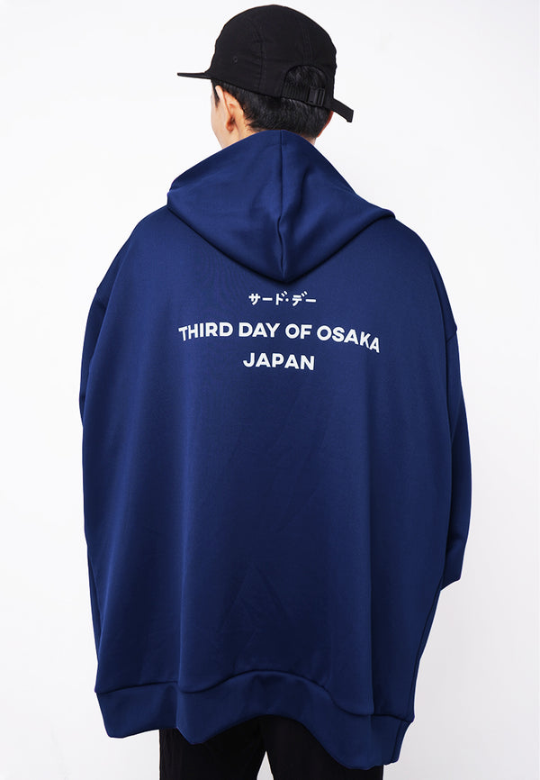 Third Day MOA36 Hoodie Ultra Oversize Pria Thdy Back Osaka Japan Navy