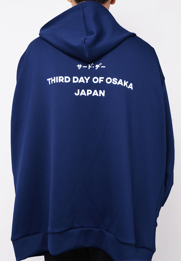 Third Day MOA36 Hoodie Ultra Oversize Pria Thdy Back Osaka Japan Navy