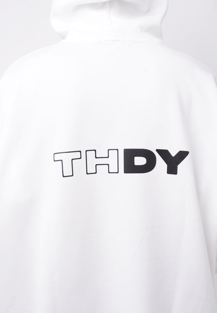 Third Day MOA37 Hoodie Ultra Oversize Pria Thdy Back Putih