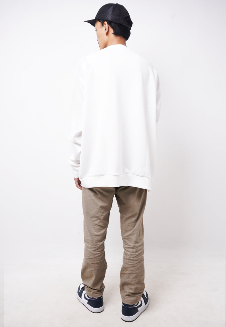 Third Day MOA40 Sweater Ultra Oversize Pria Katakana White