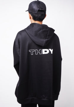 Third Day MOA41 Hoodie Ultra Oversize Pria Thdy Back Hitam