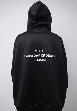 Third Day MOA42 Hoodie Ultra Oversize Pria Thdy Back Osaka Japan Hitam