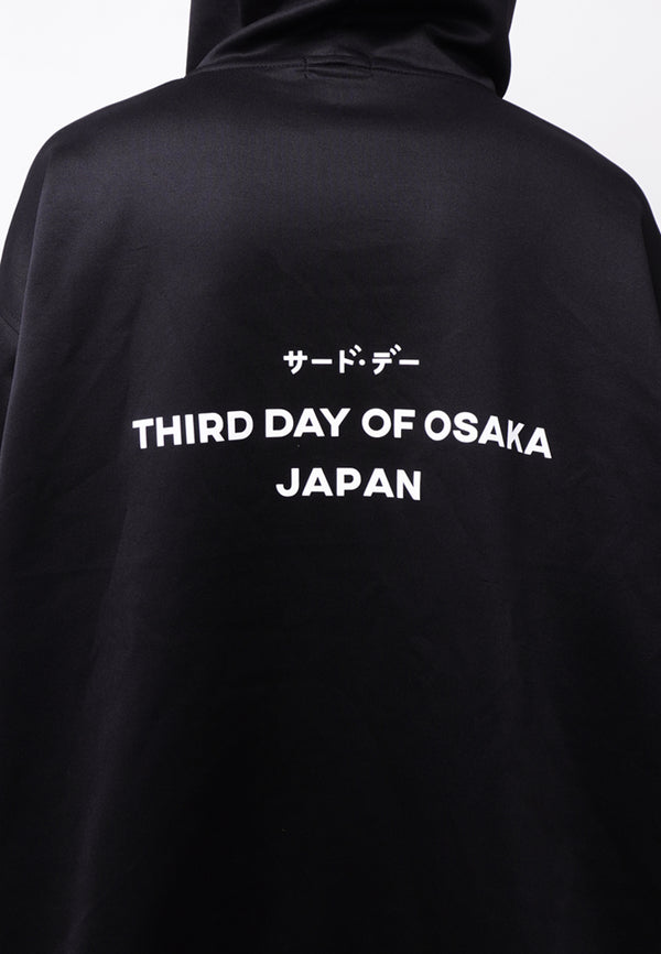 Third Day MOA42 Hoodie Ultra Oversize Pria Thdy Back Osaka Japan Hitam