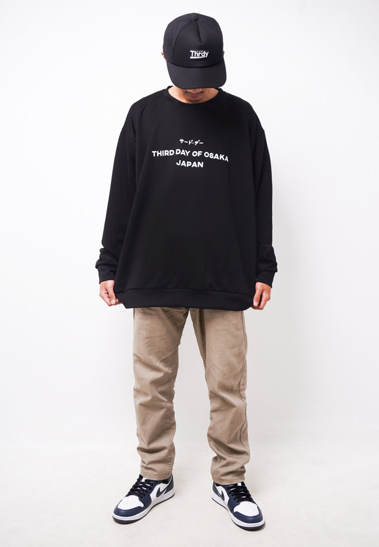 Third Day MOA43 Sweater Ultra Oversize Pria Thirdday Of Osaka Japan Black