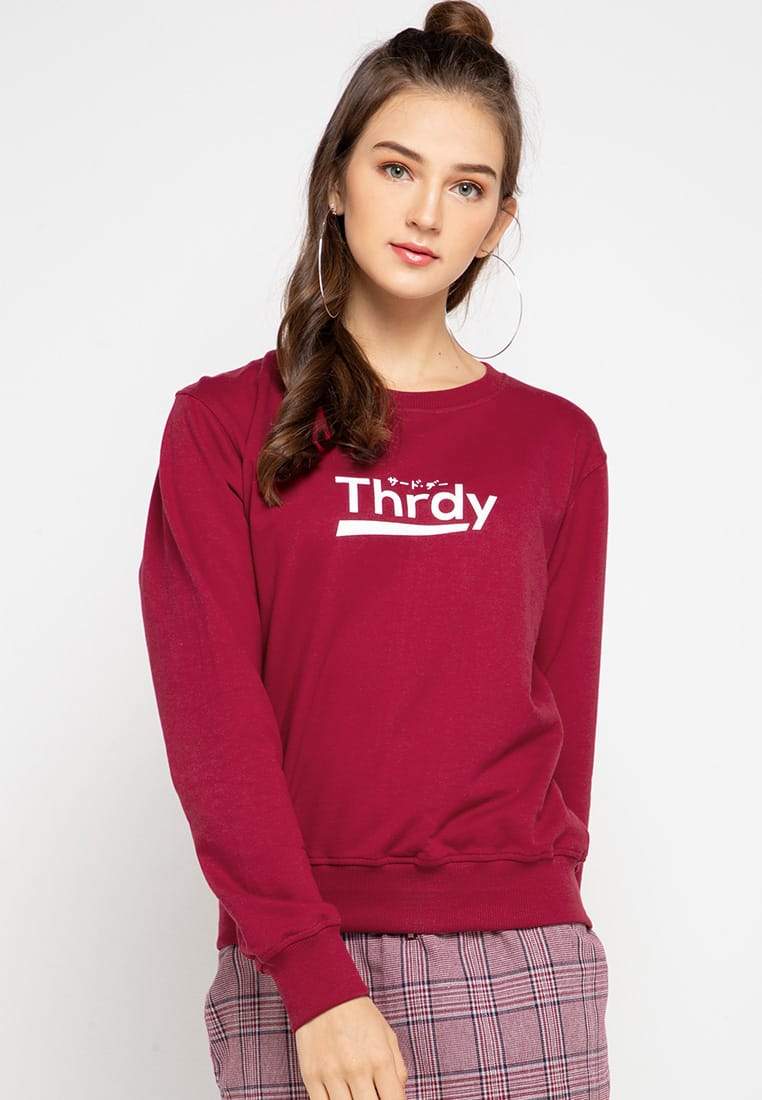 Third Day LMP016 Sweater Thrdy Merah Tua