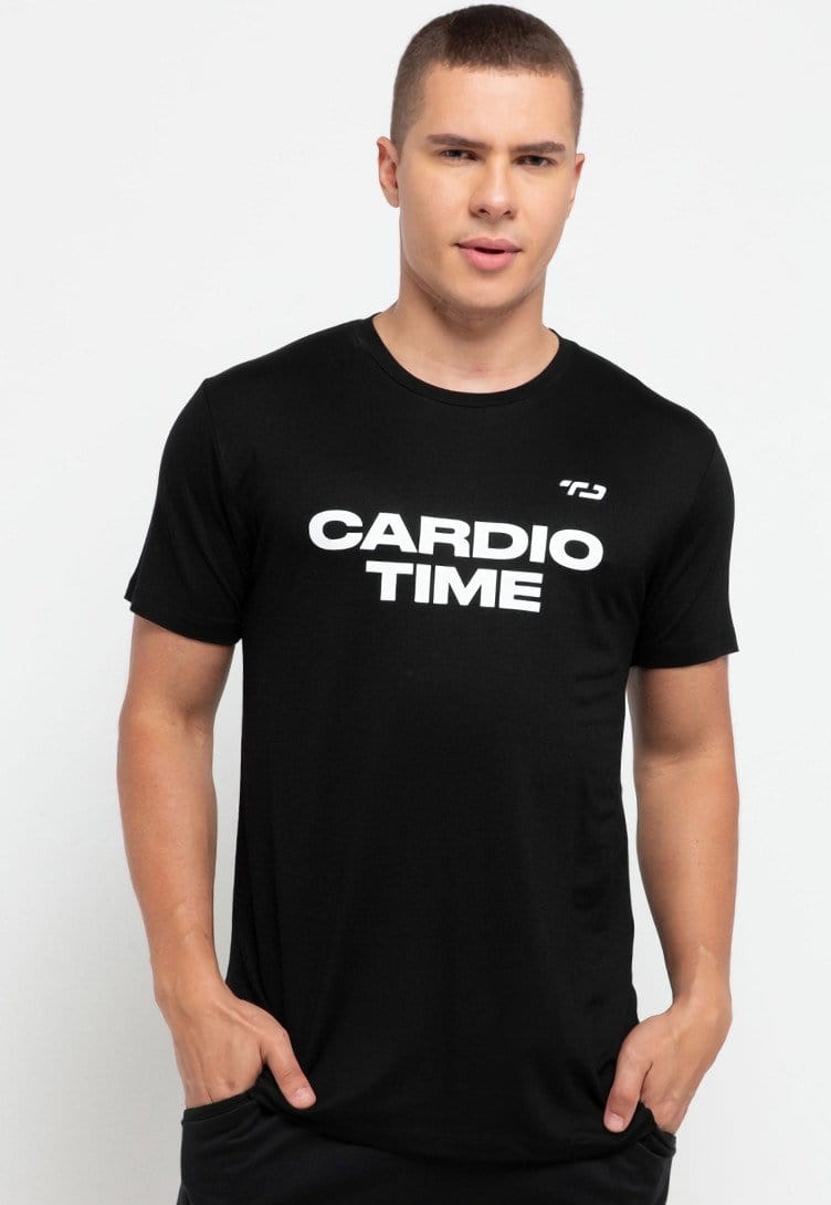 Td Active MS129 Cardio Time Kaos Olahraga Pria Hitam