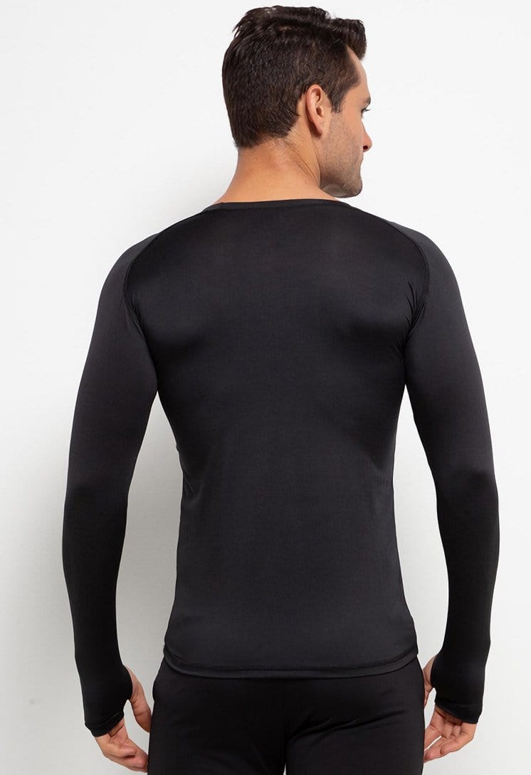 Td Active MS133 Baselayer Inner Sport Thumbhole Pria Hitam