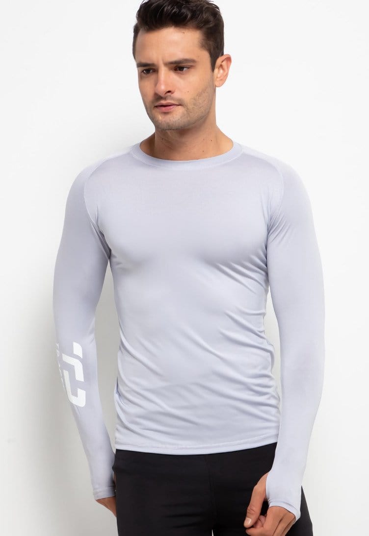 Td Active MS134 Baselayer Inner Sport Thumbhole Pria Abu Muda