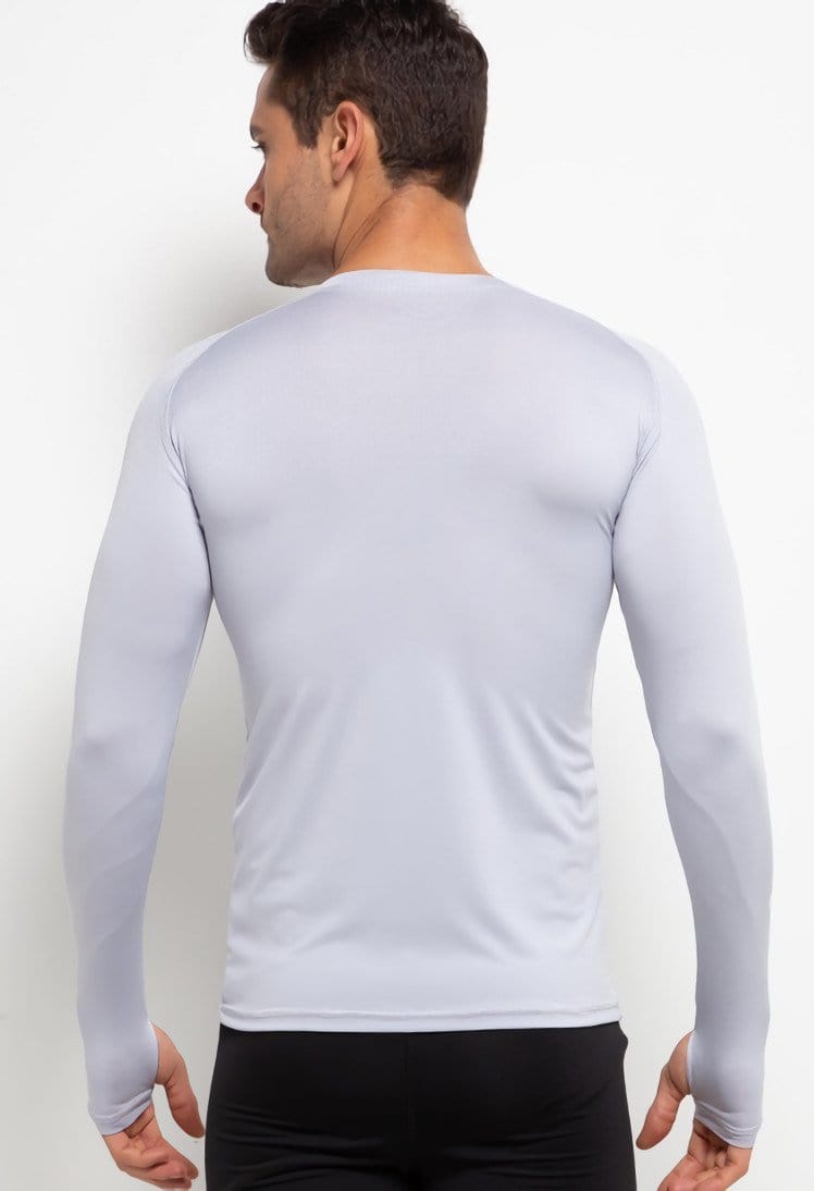 Td Active MS134 Baselayer Inner Sport Thumbhole Pria Abu Muda