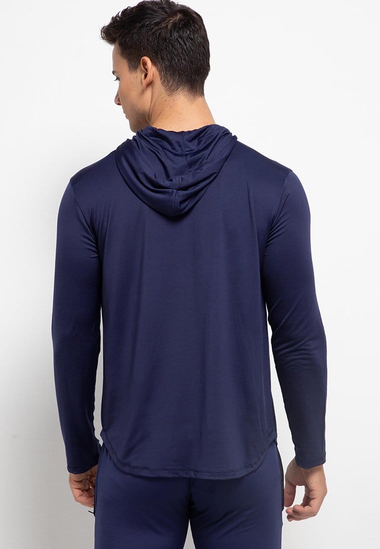 Td Active MS135 HOL base layer pria hoodie navy olahraga sport