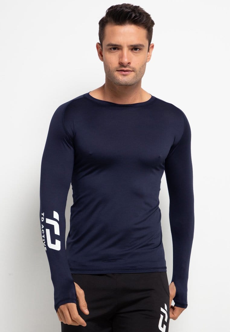 Td Active MS141 Baselayer Inner Pria Sport Thumbhole navy