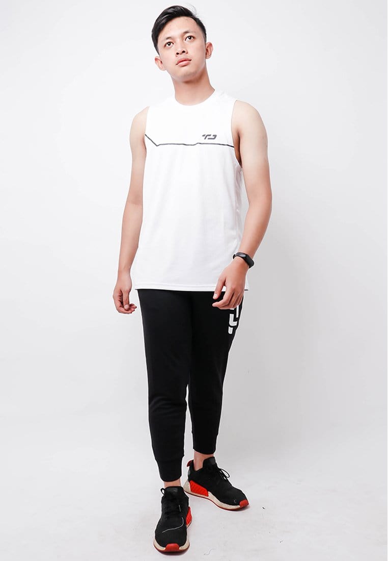 Td Active MS149 Dakir Slanted-Td Sv Running Tanktop Jersey Putih