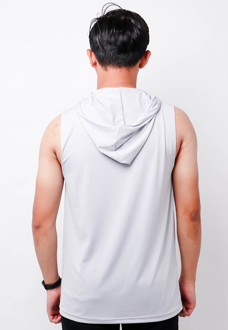 Td Active MS150 HOV Base Layer Pria Hoodie Sleveless Abu Silver Olahraga Sport