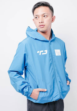 Td Active x Ion Water By Pocari Sweat MS158 Jaket Olahraga Sepeda Lari Pria Biru