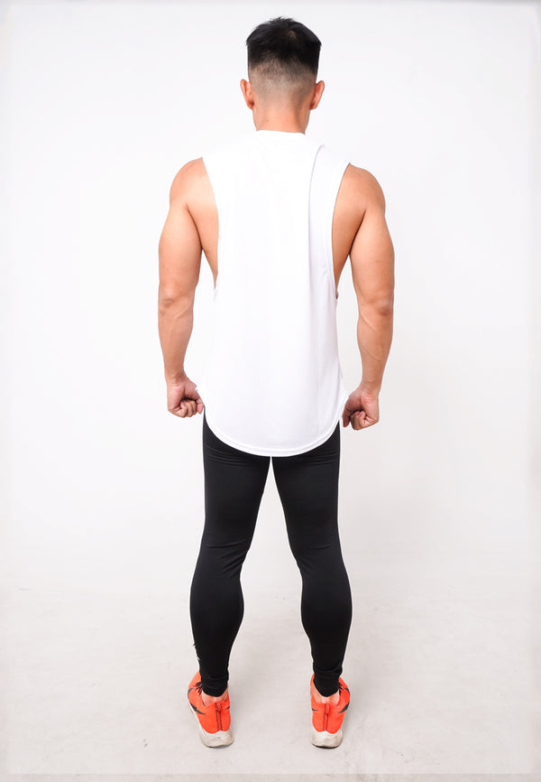 Td Active MS171 Sleevless Kutung Running Jersey Baju Lari Bring It On Putih