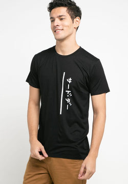 Third Day MTB37Y Kaos Pria Casual Katakana Line Ver Black