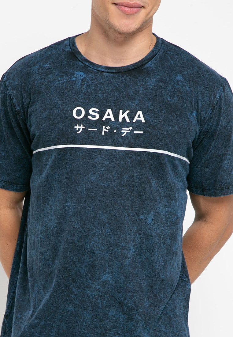 Third Day MTD18C washtees osaka one line T-shirt Navy