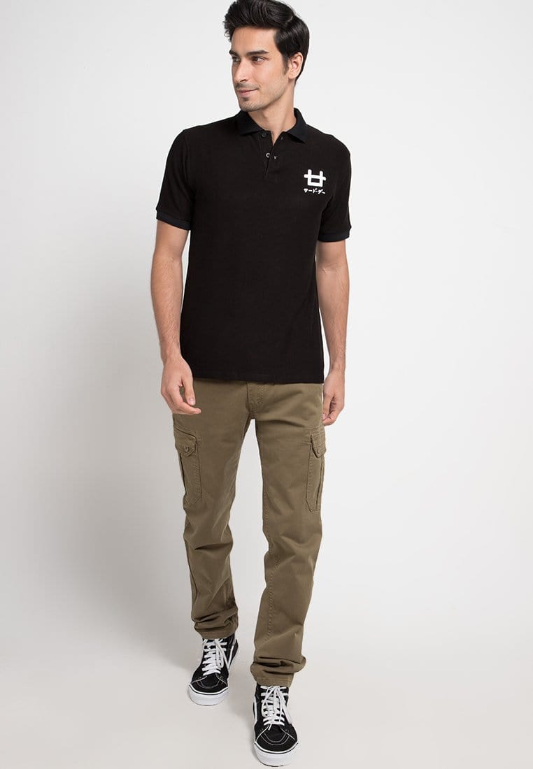 Third Day MTD34D men polo Logo ICON blk Polo Shirt Hitam