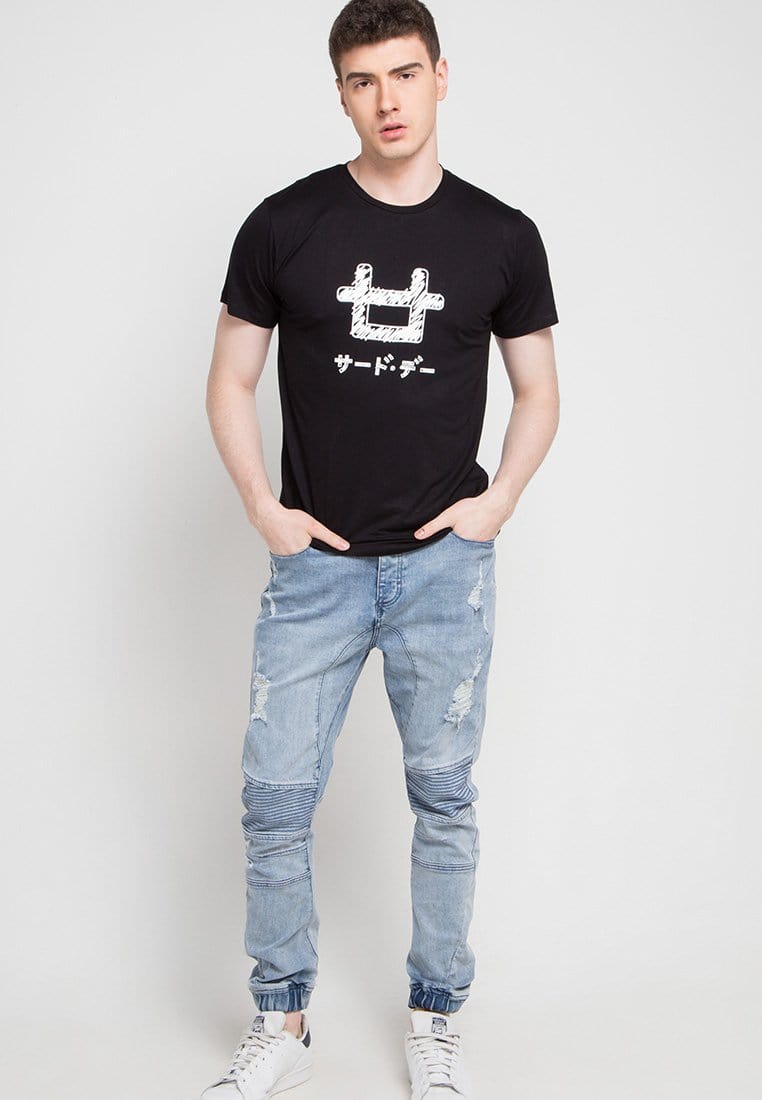 Third Day MTD48D logoicon scribble blk T-shirt Hitam