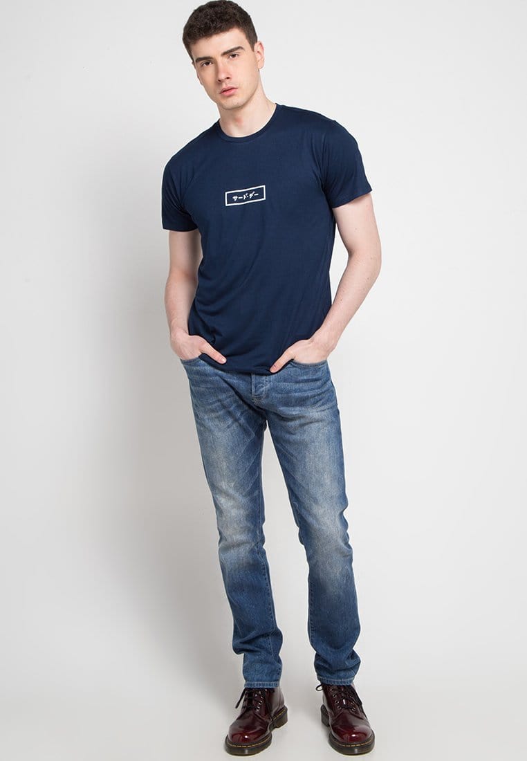Third Day MTD53D Smallrec Katakana Navy T-Shirt Navy