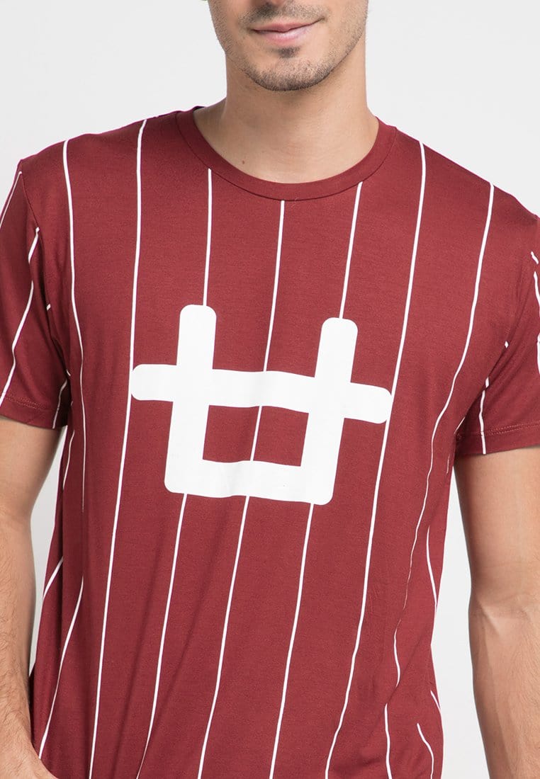 Third Day MTD61D ver lines logo mr T-shirt Maroon