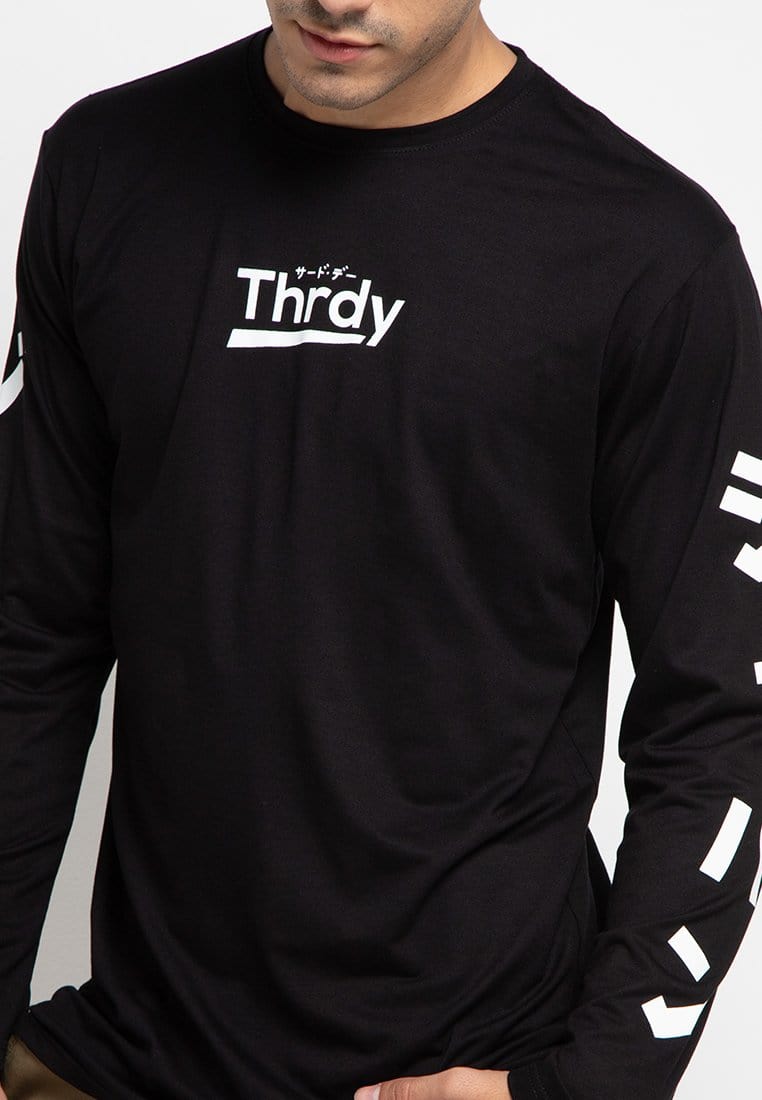 Third Day MTE50 long sleeve Kaos Tangan Panjang thrdy katakana arm Hitam